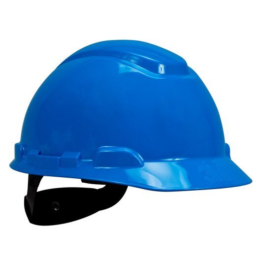 3M Hard Hat H 703R Blue 4 Point Ratchet Suspension Mass Technologies