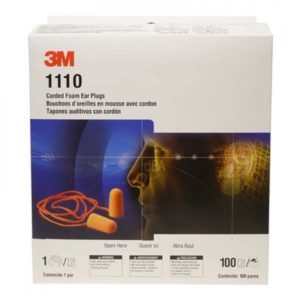 3M™ Foam Earplugs 1110, Corded
