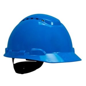 3M™ Hard Hat H-703V, Vented Blue 4-Point Ratchet Suspension