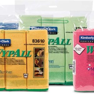 WypAll® Microfiber Cloths Reusable, 4 Packs / Case, 6 Cloths / Bag (24 Cloths) 83610 / 83620 / 83630 / 83980
