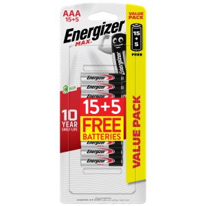 Energizer Max AAA Alkaline (4/10/12/20 pcs)